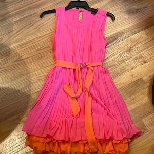 My Michelle dress-pink with orange accents-size 16-colors are gorgeous!